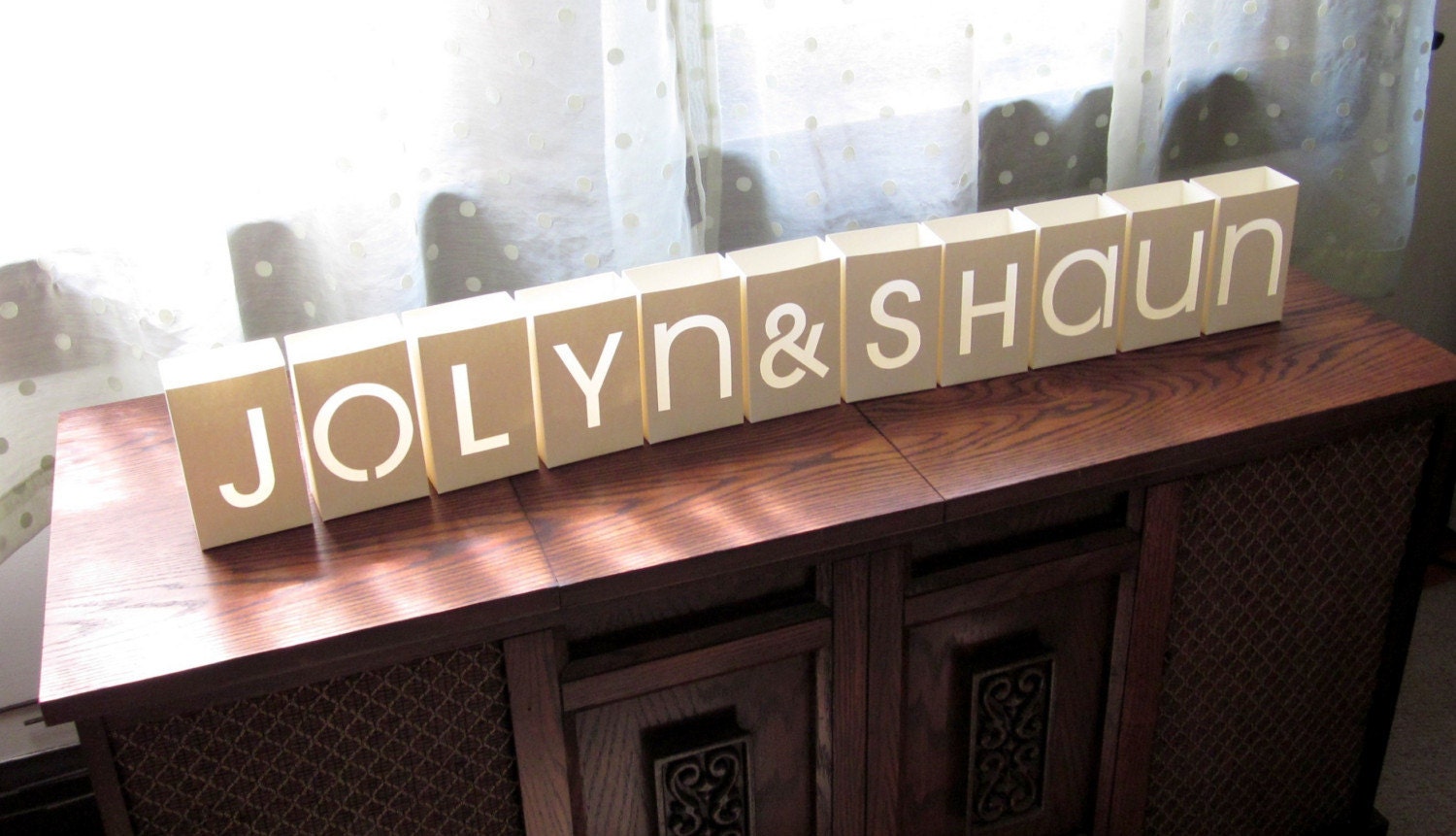 Custom Luminaries - reserved for sarahdyane