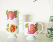 vintage / / MID CENTURY / / retro / teacups / coffee cups