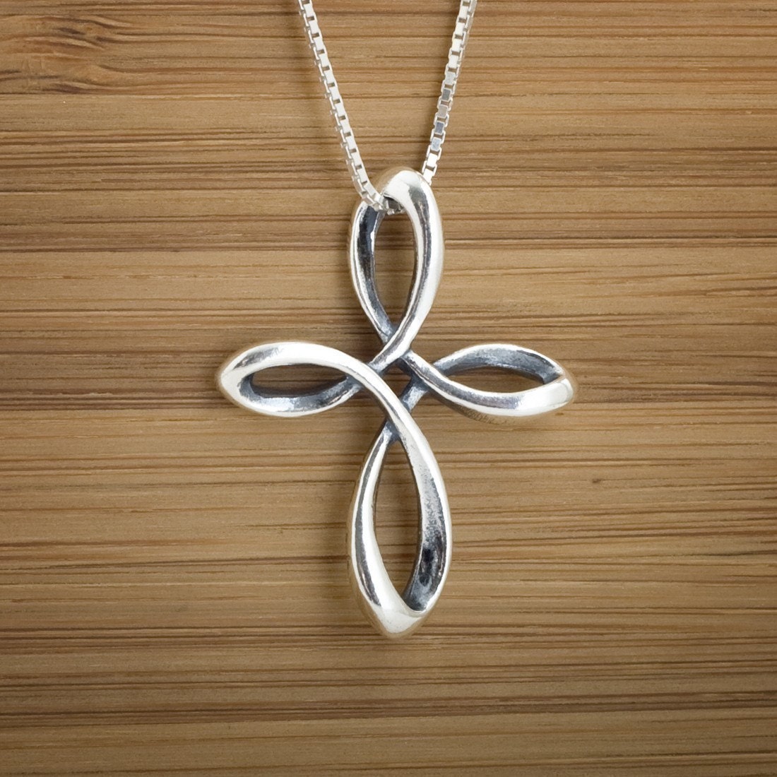 Celtic Infinity Cross Pendant - STERLING SILVER - (Just the pendant, chains are sold separately.)
