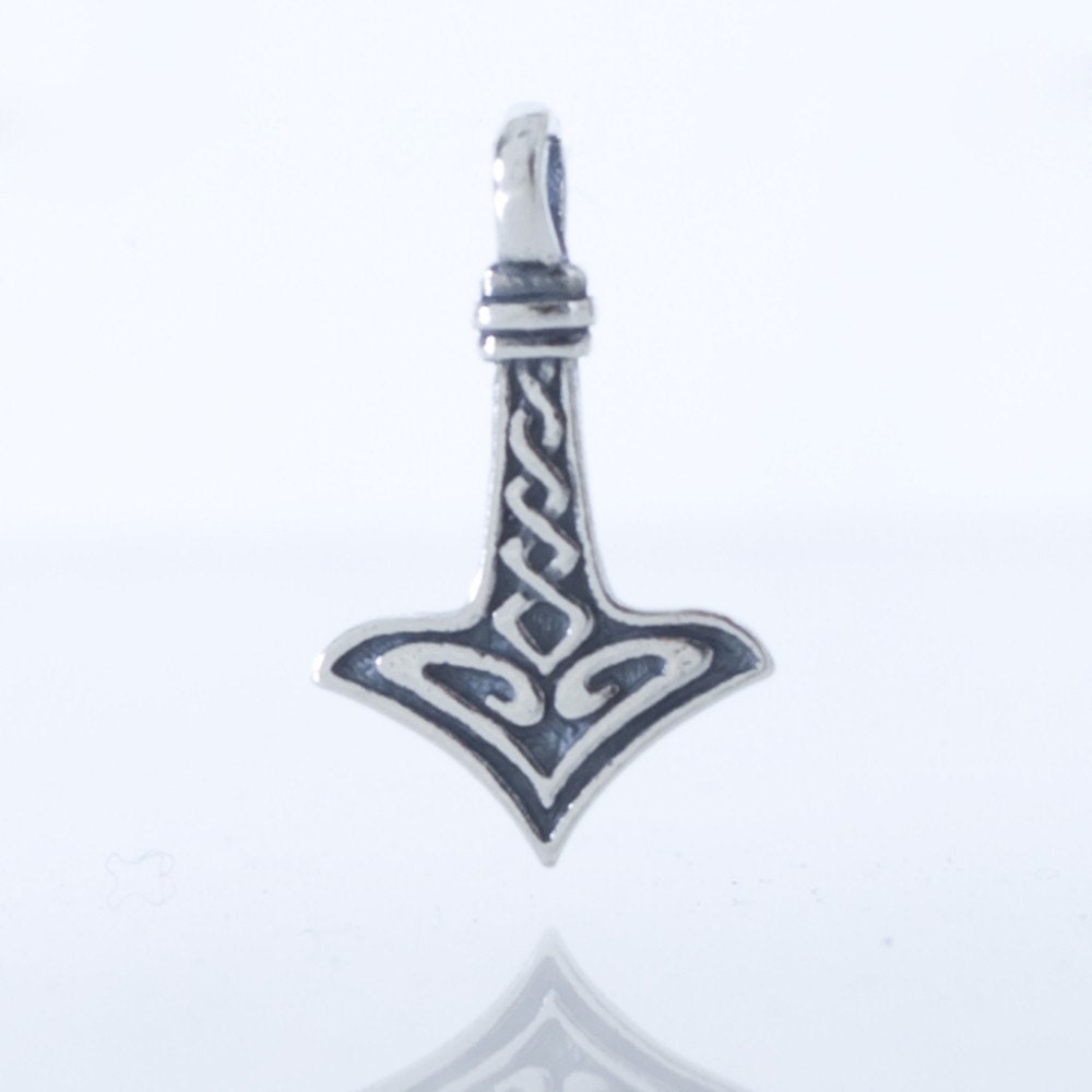 Tiny Thor's Hammer  - STERLING SILVER - (Just the pendant, chains are sold separately.)