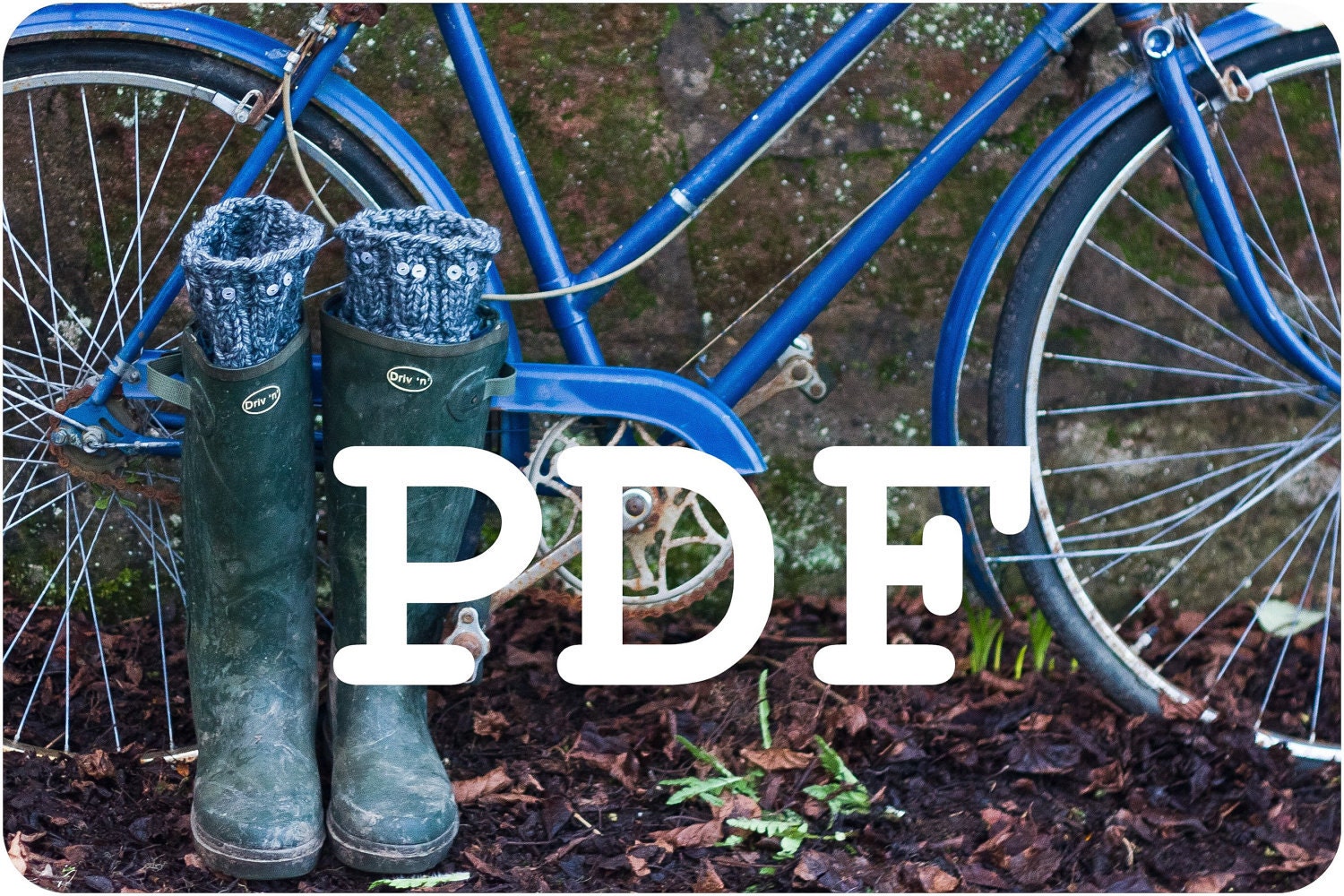 PDF PATTERN for the Owl Cable Leg  Boot Welly Warmers
