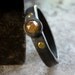 Handcrafted rose cut diamond ring with gypsy set diamonds oxidized sterling silver