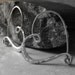sterling silver heart hoops smooth hammered  endless style hoop, petites