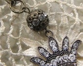 Rhinestone crown necklace