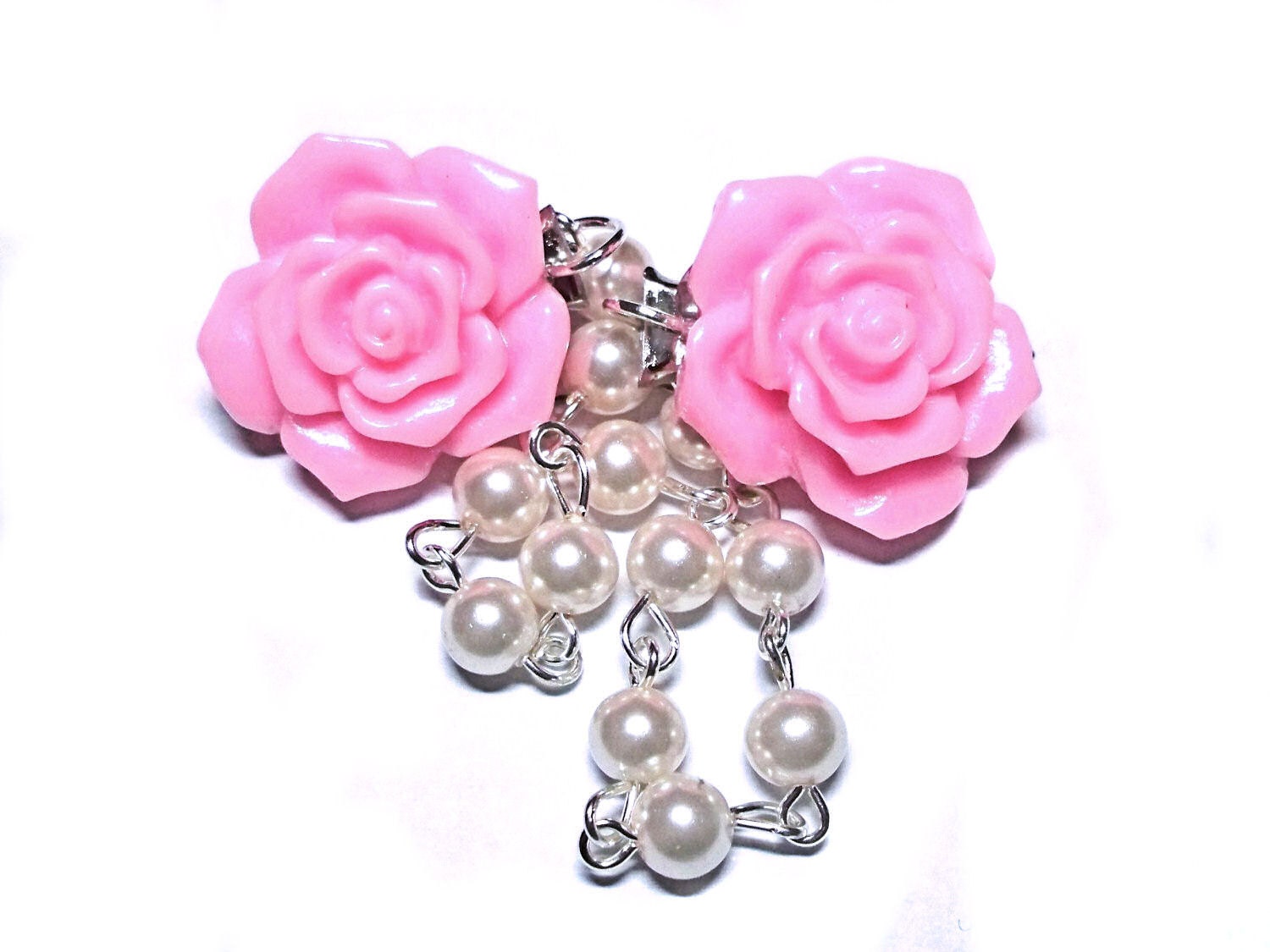 Pink Rose Sweater Clips