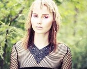 Leather lace choker