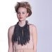 Fringe choker - Charcoal grey