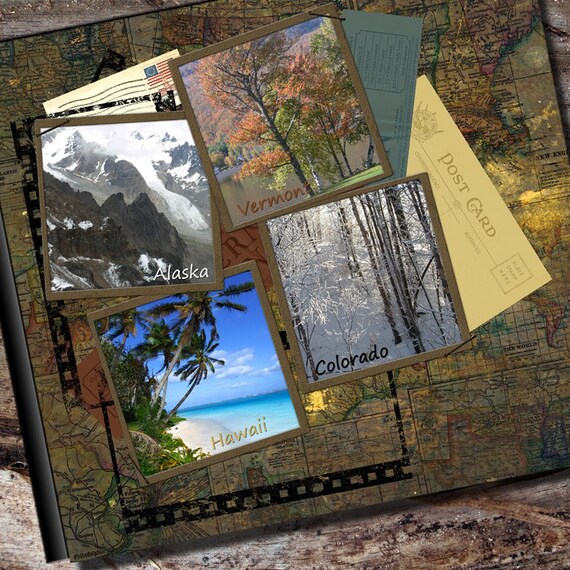 Personalized Travel Photo Album or Scrapbook by AlbumOptions