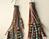 feather fringe earrings