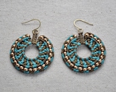 Beaded Macrame Hoops