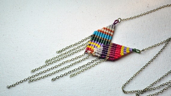 Single Chevron Necklace Bright