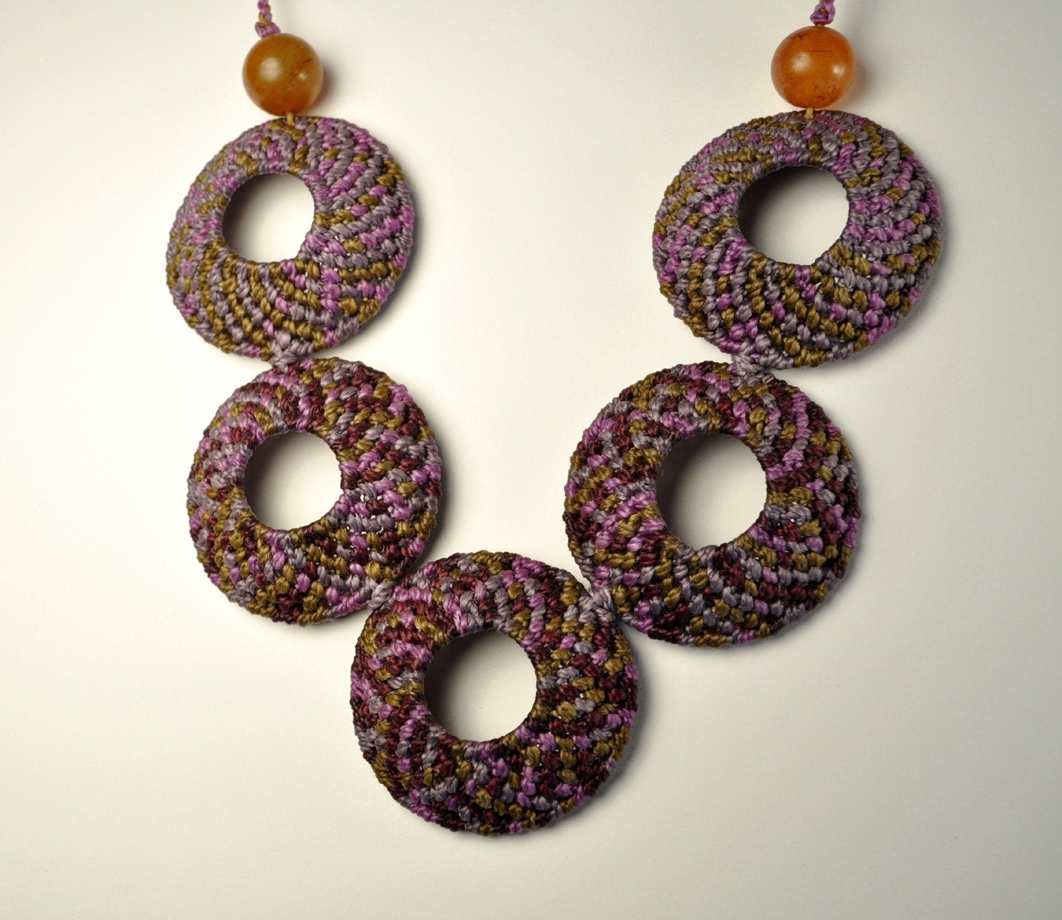 5 Circle Spiral Necklace