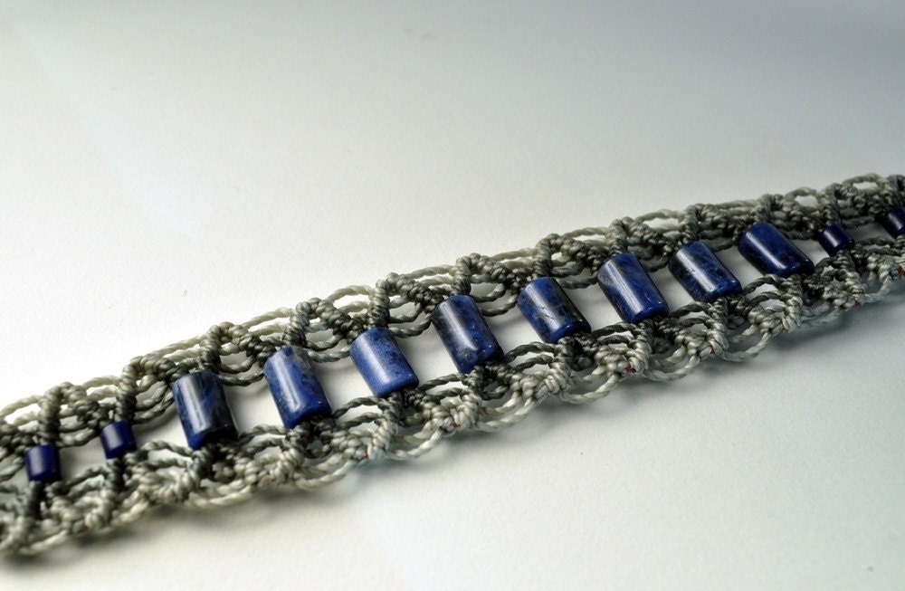 Woven Geometric Bracelet with stones