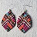 Large Buddha Earrings - pink/brown/orange multi-color