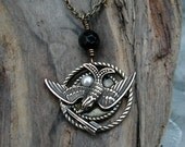SALE  - Hunger Games Inspired Token Necklace with Freshwater Pearl
