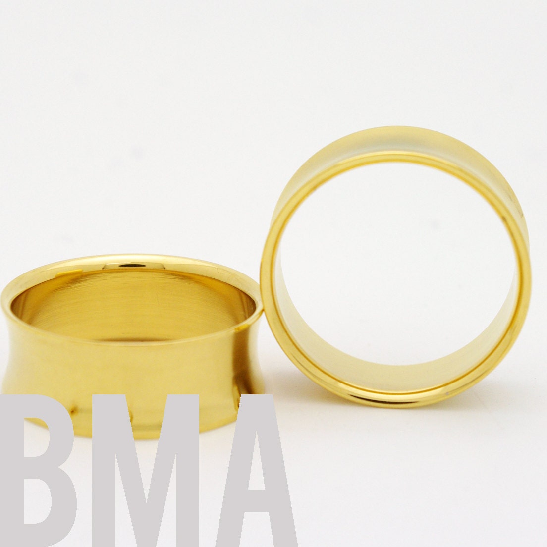 24k Gold Plated Steel Tunnels Plugs 2g 6mm by BMAMOD on Etsy