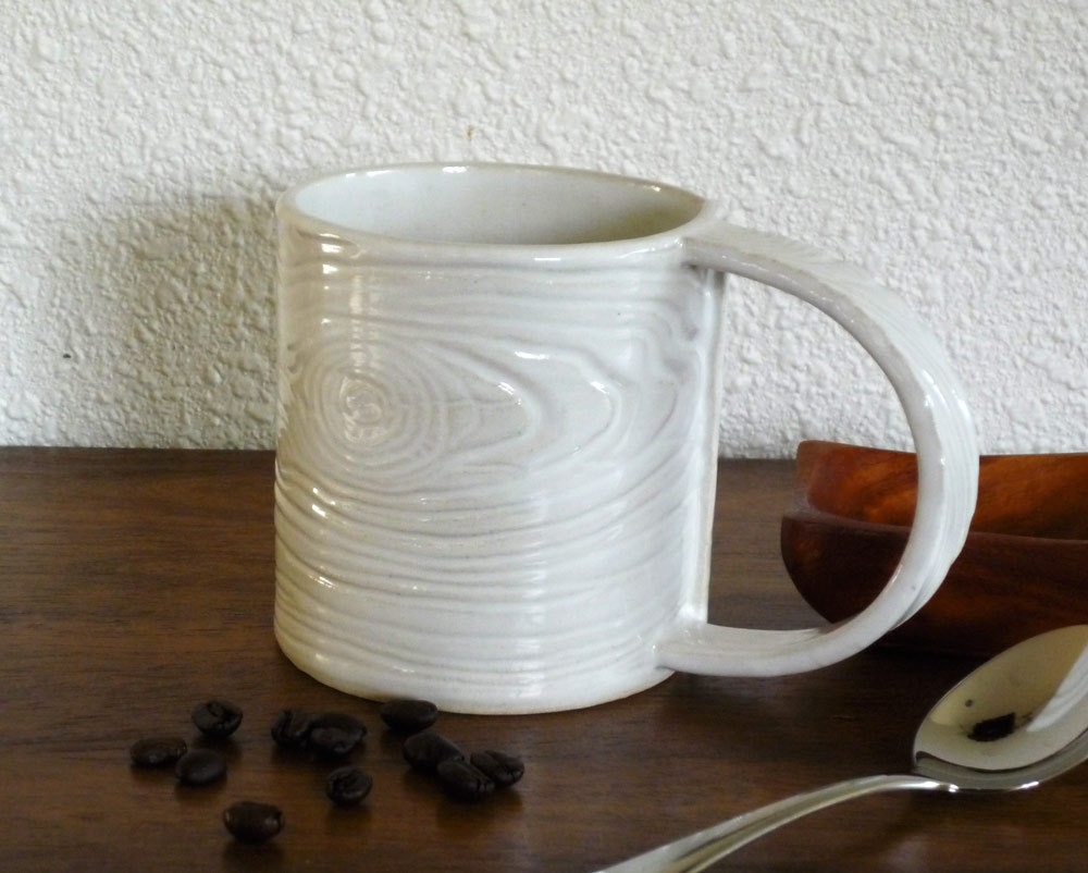 Faux Bois Mug No.2 in Creamy White