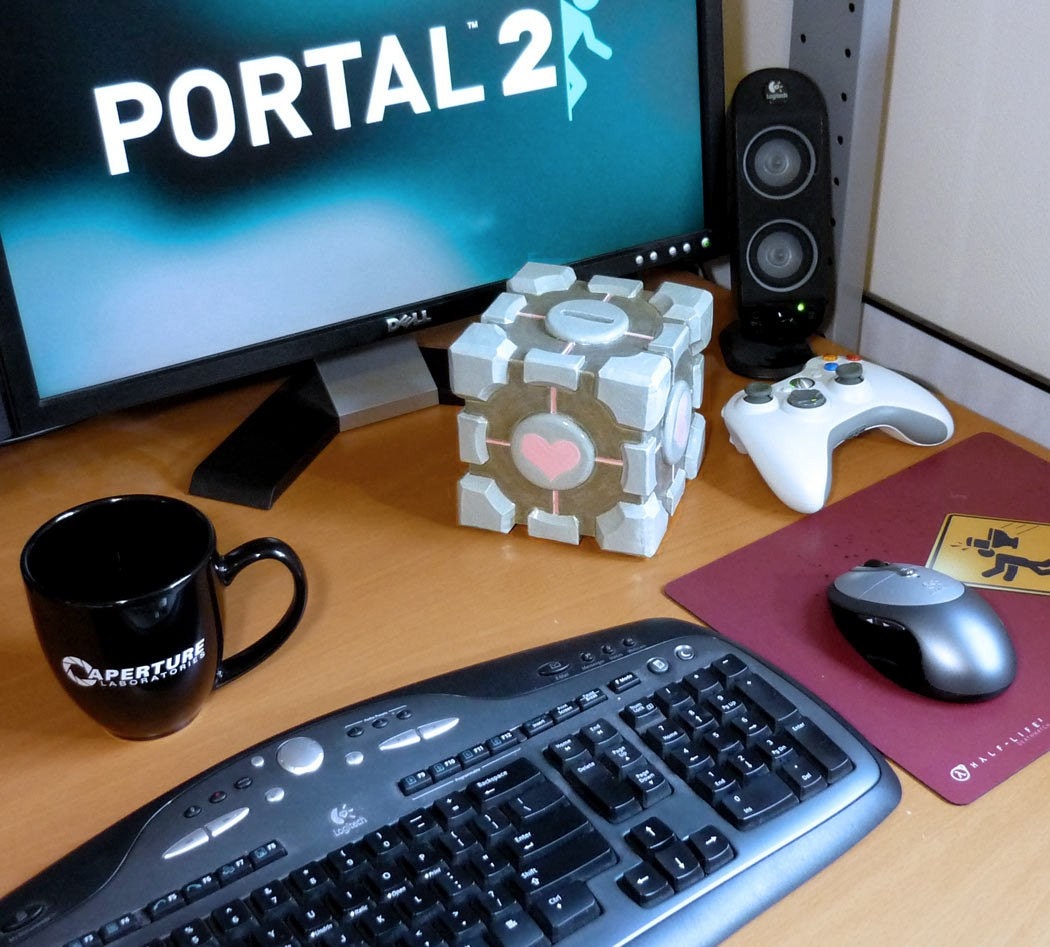 The Companion Cube: MADE-TO-ORDER Ceramic Coin Bank