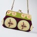 Little handbag - Buzz Spring - metal frame purse with shoulder strap