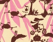 Opal Owl Magical Forest Pink by Tina Givens for Free Spirit Fabrics - 1 yard