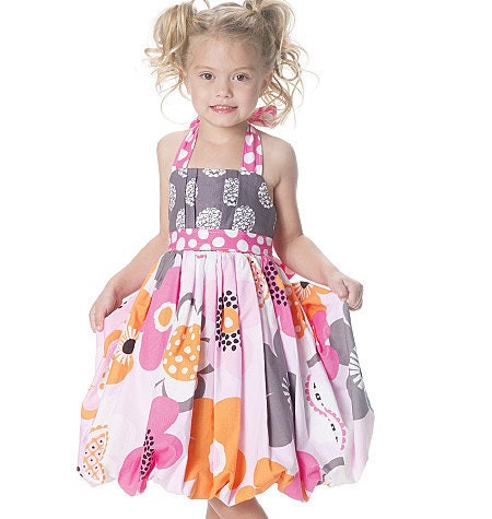 Bubble Dress McCalls M6271 Izzy Ivy Lola Lou Boutique Style Dress Top Shorts McCalls Easy Sewing Pattern Girls 2 3 4 5