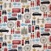 London Icons in Cream I Love London British Collection by The Henley Studio for Andover Makower UK Fabrics - 1 yard