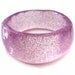 Chunky Resin Bangle Bracelet in Lilac Sparkle