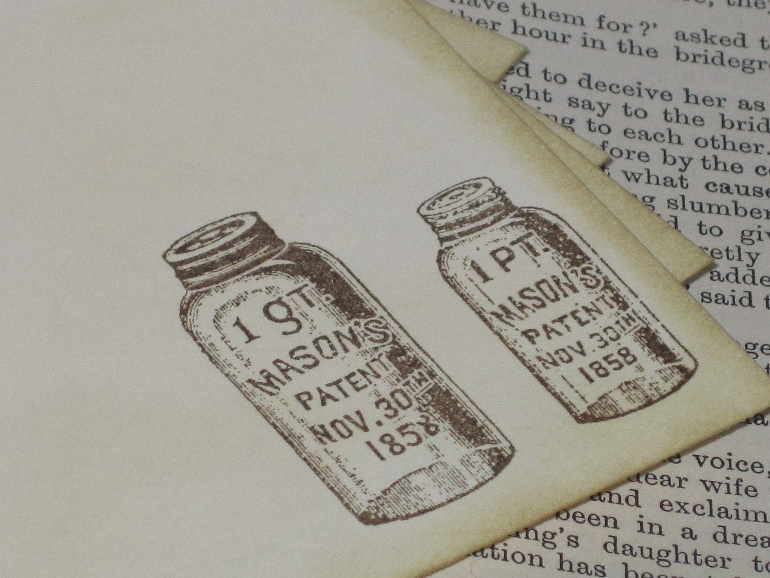Antique Mason Jars Flat Note Cards