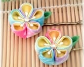 Over the Rainbow Japanese Kanzashi Bobby Pins