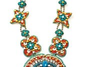 Statement Squash Blossom Necklace with Vintage and Swarovski Detail - Sold Out