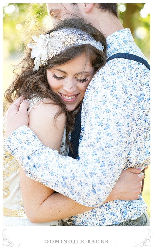 Art Deco Bridal Bandeau- Made to Order (As seen in Rock My Wedding)