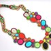Seurat in Color Block- One of a Kind Statement Necklace