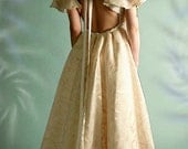 Custom Order Custom Made Hemp Silk and Chiffon Wedding Gown