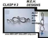jewelry supplies findings TUTORIAL.... CLASP 2, and earrings..... Make a clasp, and/or earrings, Instant download