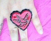 Heart Swallow Ring