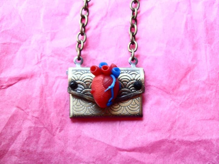 Heart Anatomy Love Letter Necklace