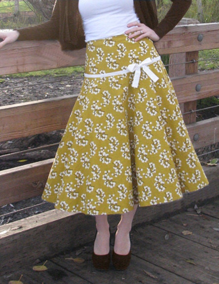 womens sewing Pattern vintage 1950s circle Spin Skirt 1209