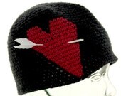 SALE Crochet Hat: Red Heart Valentine