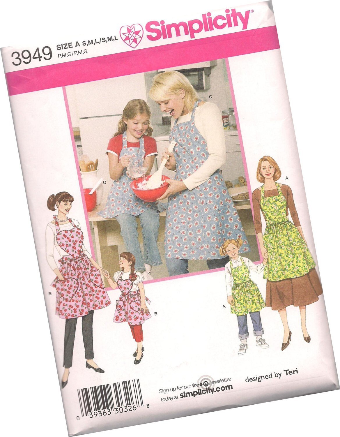 PATTERN SIMPLICITY 3949 apron patterns for by ReInventedBoutique