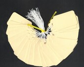 BULK - Gift Hang Tags - DIY - Cream Scallop Die Cut Tags with String (100)