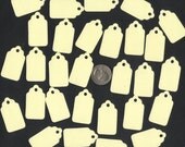 Mini Hang Tags - Cream Scallop Top Mini Die Cut Tags (100)