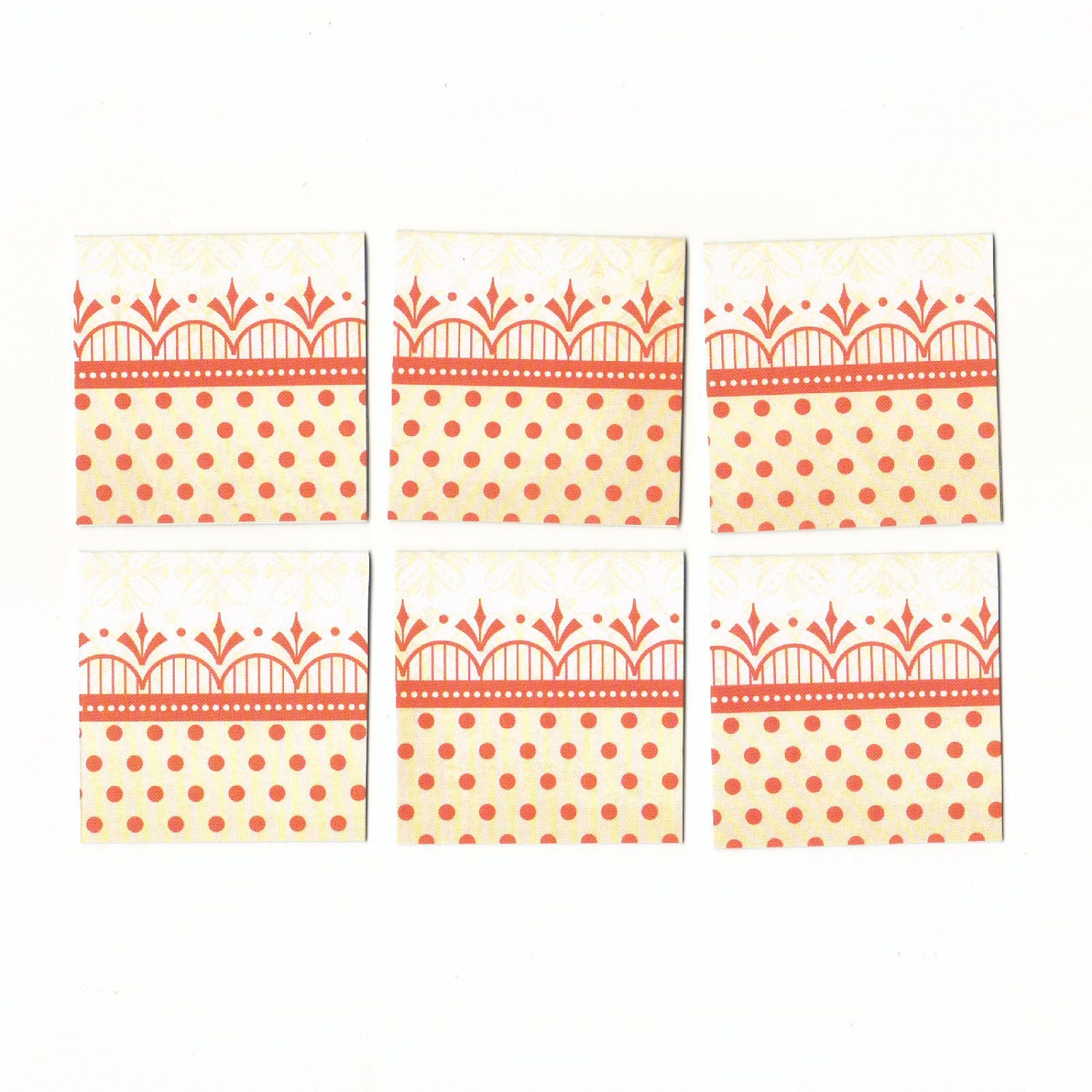 Pink Lace and Polka Dots Mini Note Cards, Gift Cards, Mini Notes (Set of 12) Favor Tags