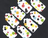 Clearance - Multi Colored Bubbles Medium Scallop Die Cut Gift Hang Tags (24) Set 2