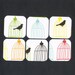 Bird Cages Mini Note Cards (set of 6) MOVING CLEARANCE SALE