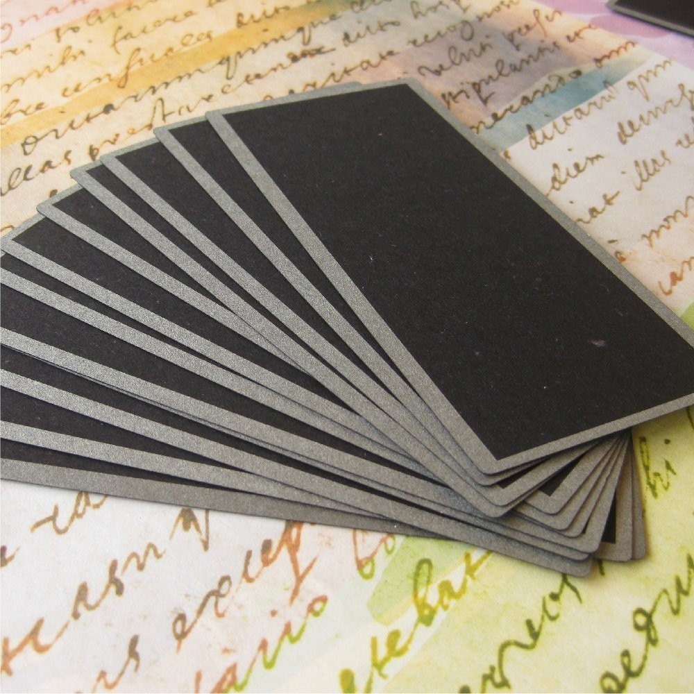 Black silver edged card