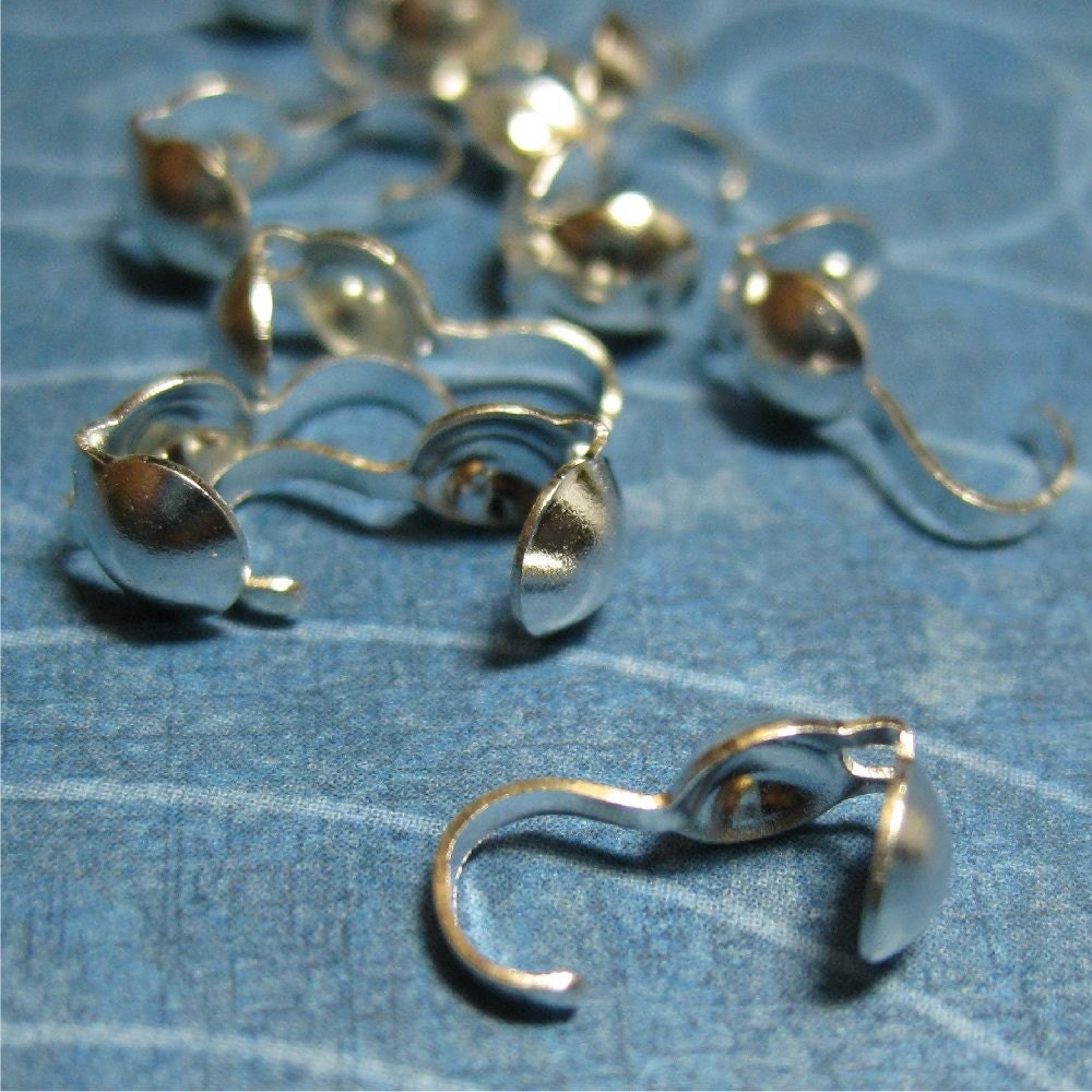 Clam crimps - silver - 20