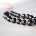 S A L E //// Hematite stone hand knotted necklace - Charcaol grey long necklace //// P E A C H Y