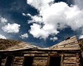 Rustic Desert Cloud and Collapsing Roof Art Picture 8x10 Metallic A High Desert Dream print Old Cabin