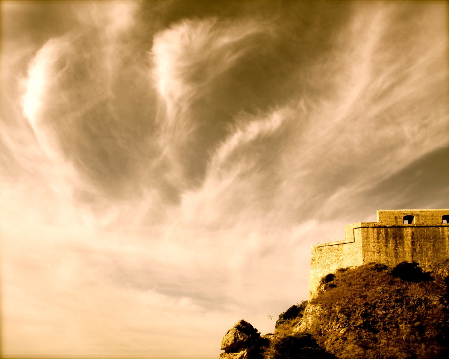 8x10 Matte To Be Here  Croatia Castle print