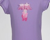 Embroidered Shirt Ballerina Dancers Feet Applique